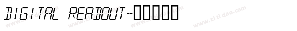 Digital Readout字体转换